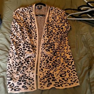 Leopard print cardigan L